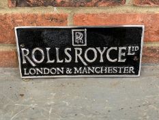 Cast Aluminium Rolls Royce London and Manchester Sign&nbsp;