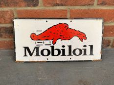 Enamel Made Mobiloil Sign