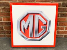 Modern Metal Framed MG Illuminated Sign