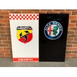 Alfa Romeo and Abarth Dealership Signs