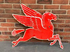 Enamel Mobiloil Pegasus Emblem Sign