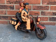 Resin Model of Motorbike and Riders a/f