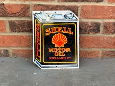 Enamel Shell Motor Oil Sign