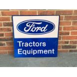 Metal Ford Tractors Equipment Sign