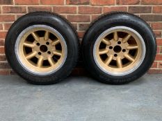 Pair of Minilite 15 Inch Alloy Wheels