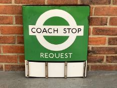 Enamel Coach Stop Request Sign