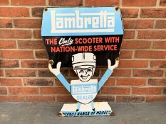 Enamel Lambretta Scooter Dealer Sign