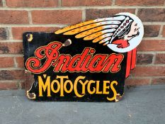 Enamel Indian Motorcycles Sign
