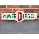 Enamel Made Power Diesel Sign