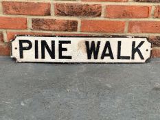 Cast Aluminium “Pine Walk” Street Sign