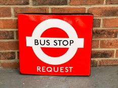 Enamel Bus Stop Request Sign