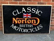 Classic Norton British Motorcycle Sign