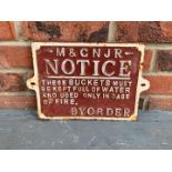 Cast Iron Notice Sign