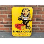 Enamel Simba Chai Tea Sign