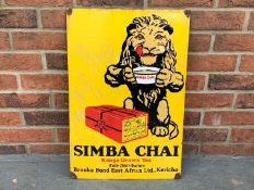 Enamel Simba Chai Tea Sign