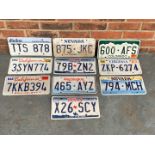 Ten American Number Plates