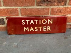 Enamel Railway Station Master Sign