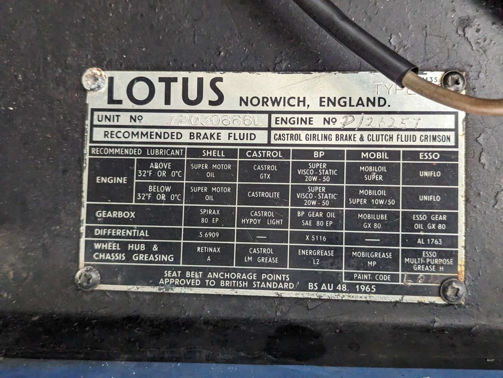 1972 LOTUS ELAN + 2S&nbsp; - Image 30 of 30