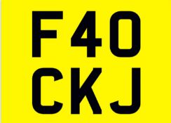 &nbsp; F40 CKJ Registration Number&nbsp;