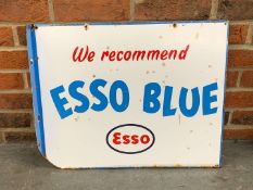 Esso Blue Enamel Flange Sign
