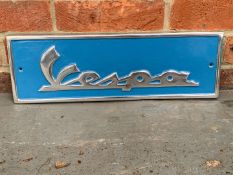 Vespa Cast Aluminium Sign