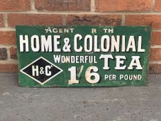 Home and Colonial Tea Flange Sign