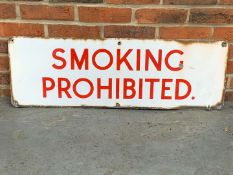 Smoking Prohibited Enamel Sign