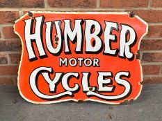 Humber Motor Cycles Enamel Sign