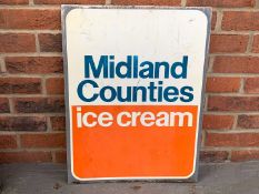 Midland Counties Ice Cream Aluminium Sign