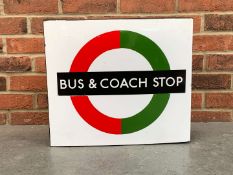 Enamel bus and Coach Stop Sign