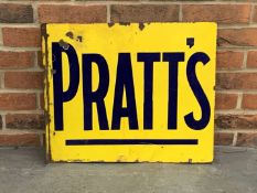 Pratts Enamel Flange Sign