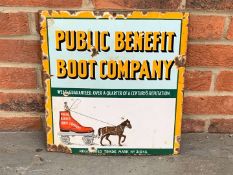 Public Benefit Boot Company Enamel Sign