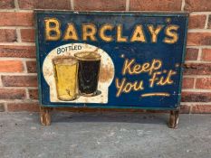 Pressed Tin Barclays Bottled “Keep You Fit” Sign
