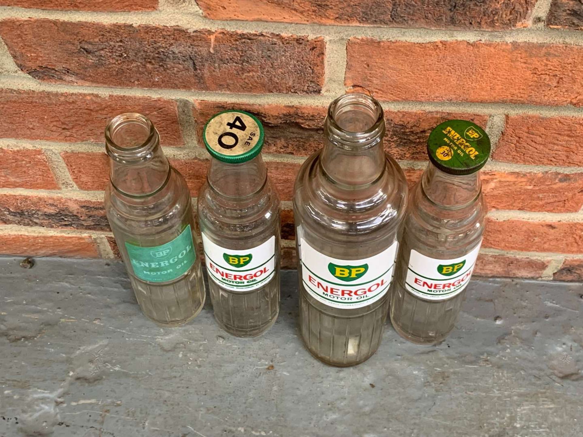 Four BP Energol Glass Motor Oil Bottles - Image 2 of 2