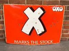 OXO “Marks The Stock” Enamel Sign