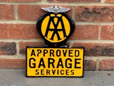 AA Approved Garage Service Cast Aluminium Sign