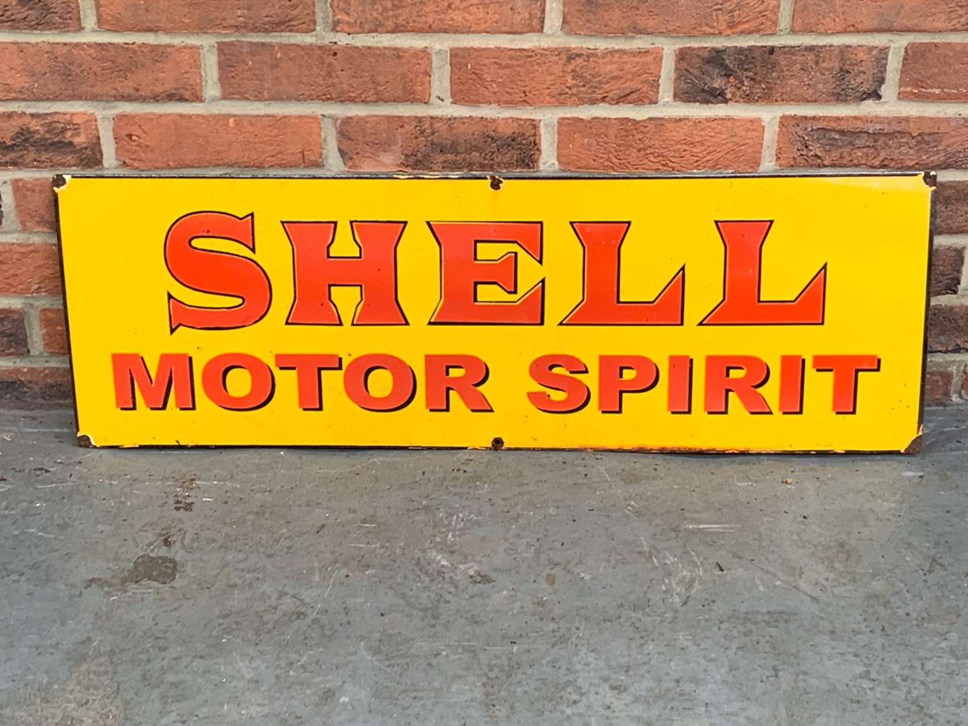 Shell Motor Spirit Enamel Sign