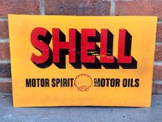 Shell Metal Made Painted Flange Sign