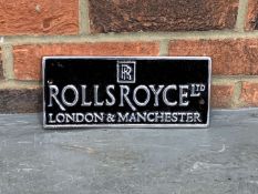Aluminium Rolls Royce London and Manchester Sign