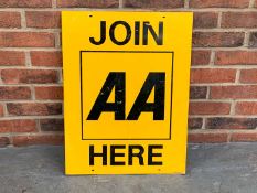 AA Join Here Metal Sign