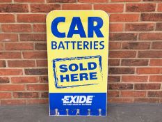 Exide Car Batteries Sold Here Sign
