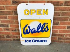 Metal Walls Open Ice Cream Sign