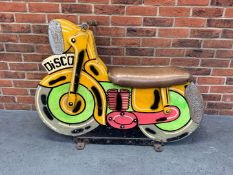 Vintage Wooden Painted Motorcycle Fairground Ride