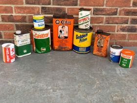 Quantity Of Oil and Grease Cans Etc