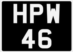 &nbsp; HPW 46 Registration Number&nbsp;