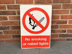 No Smoking or Naked Lights Aluminium Sign