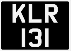 &nbsp; KLR 131 Registration Number