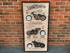Motorcycle Clock Wall Art