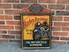 Harley-Davidson Raised Wooden Sign