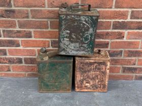 Three 2 Gallon Petrol Cans